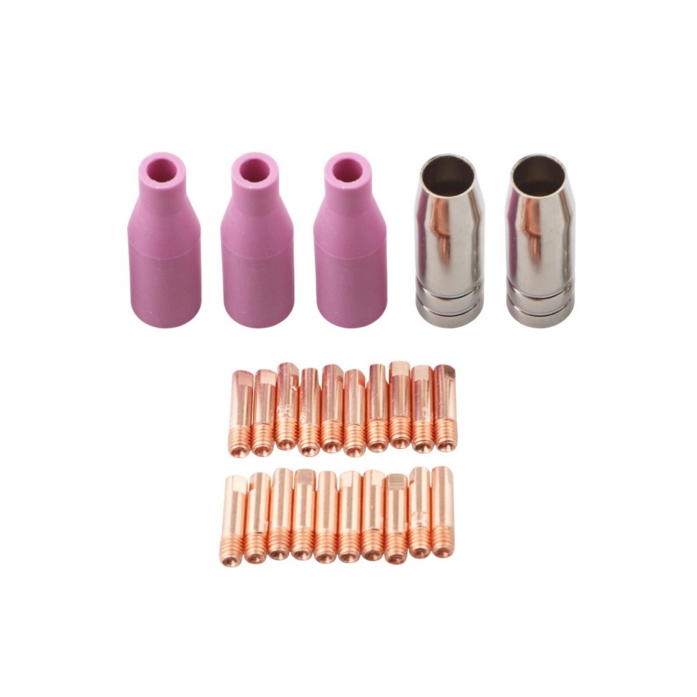 <FAIRLAND-TH> 25PCS สําหรับ MIG สําหรับ MB15 สําหรับ 15AK เคล็ดลับติดต่อ 0.8/1.0 มม.เชื่อมไฟฉายอุปกร
