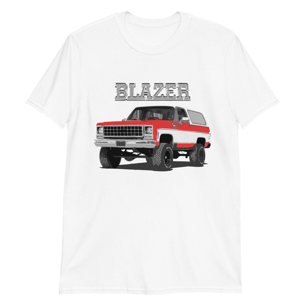 เสื้อยืดแขนสั้นใหม่สำหรับแฟนคลับ 1979 Chevy K5 Blazer Cheyenne