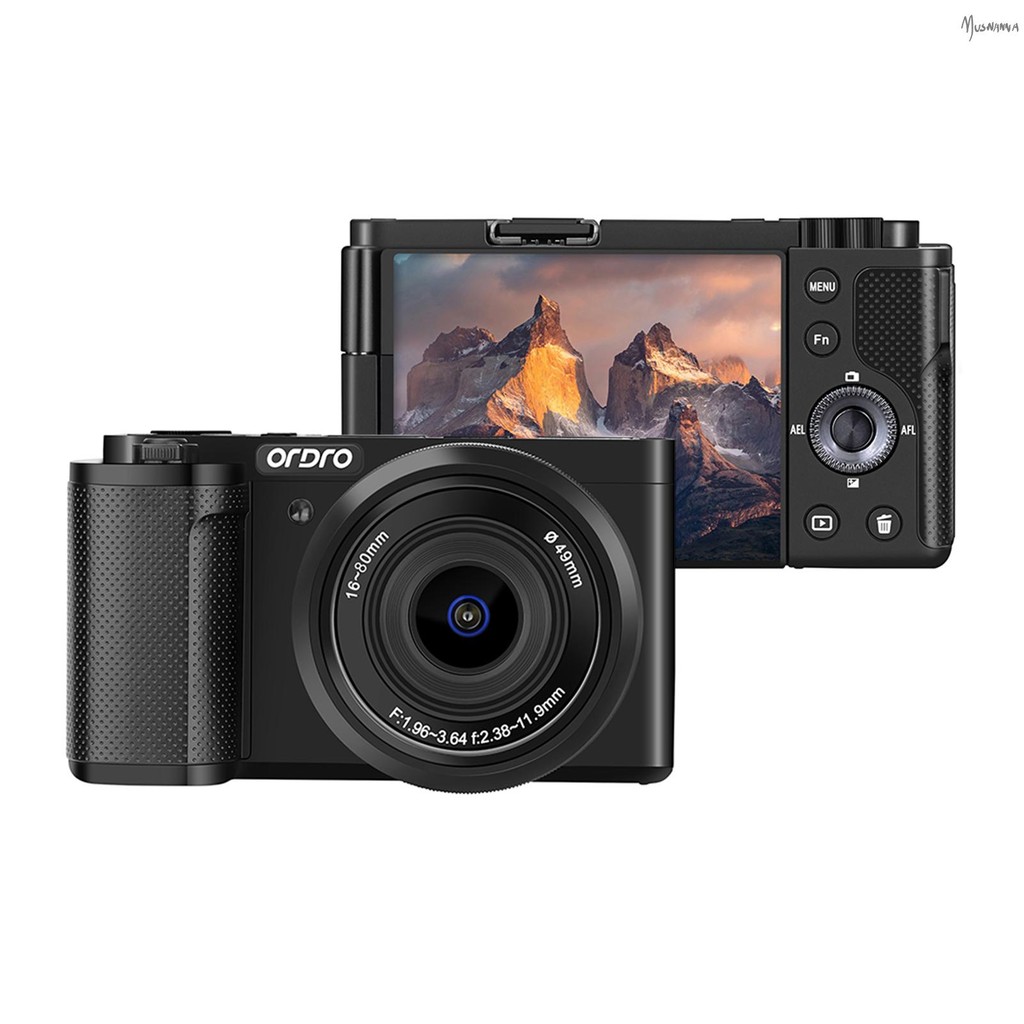 ORDRO G930 5K 30fps กล้องดิจิตอล 64MP WiFi กล้องวิดีโอดิจิตอล 3.2 นิ้วหน้าจอสัมผัสพลิกการติดตามใบหน้