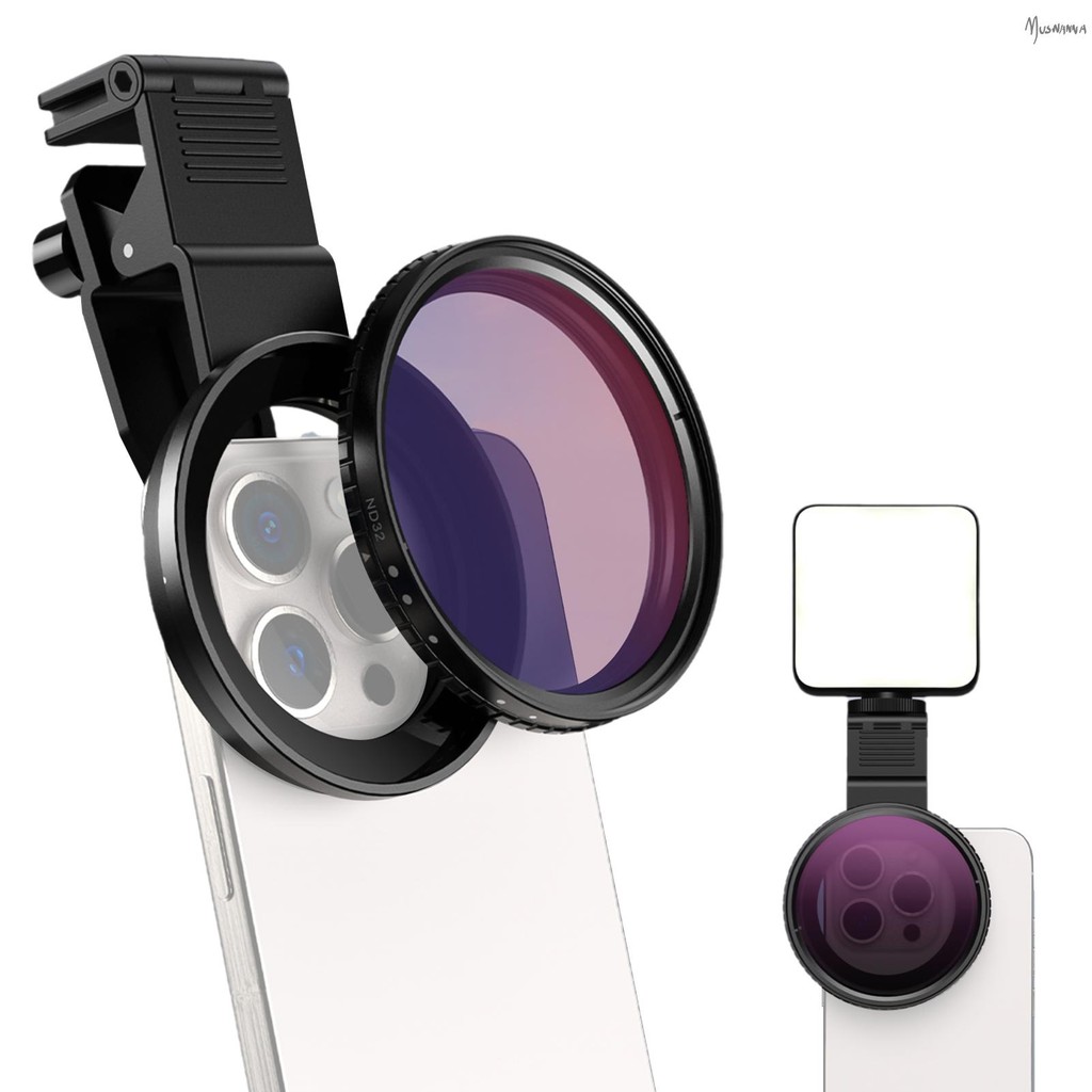 67 มม.VARIABLE ND Filter สําหรับโทรศัพท์กล้องเลนส์ ND2-ND32 ปรับ Neurtal Density Filter พร้อมกรองโทร