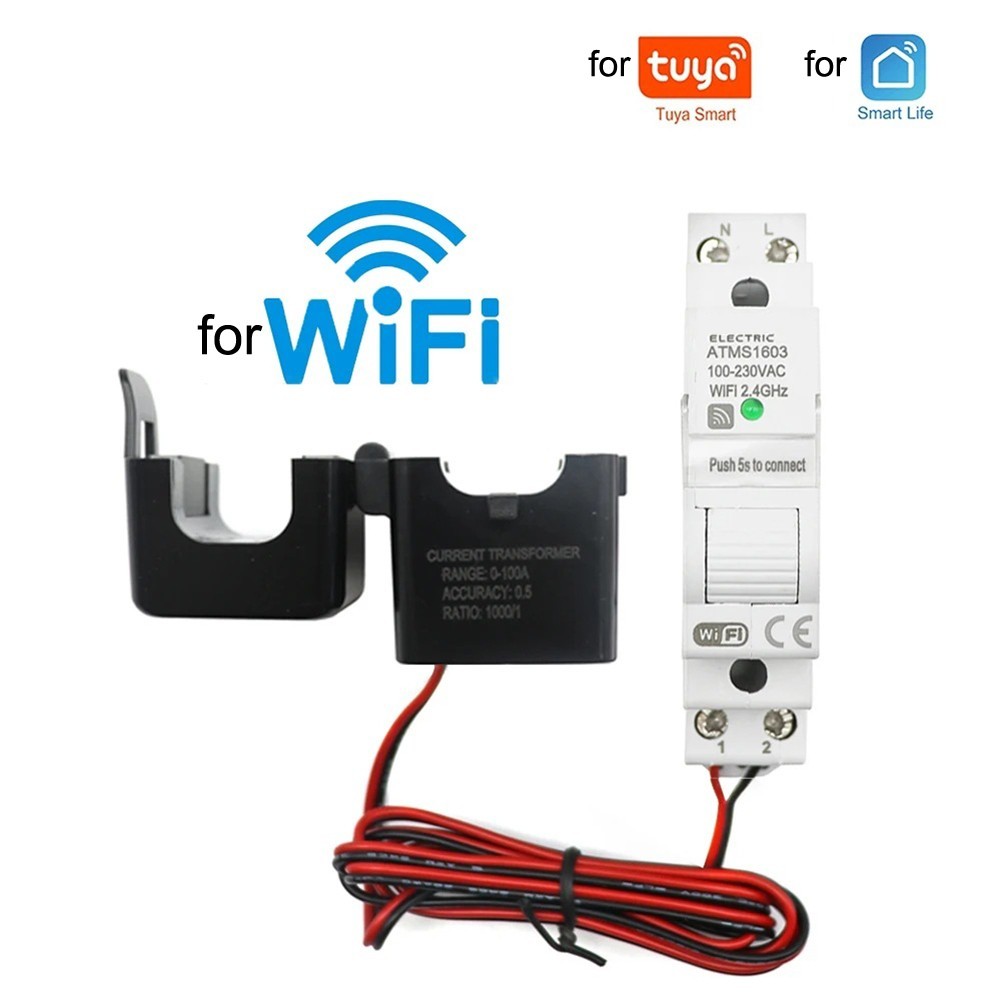 SWTDRM Hot1pc 50A 63A monophase Smart WiFi Meter สําหรับ Tuya สําหรับการจัดการพลังงาน