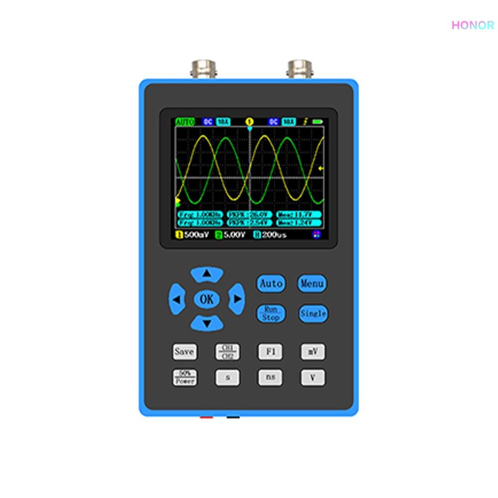 DSO2512G 120M Bandwidth แบบพกพามือถือ Dual Channel Oscilloscope 2.8 นิ้วจอแสดงผล 10mV ขั้นต่ํา Ve Mc