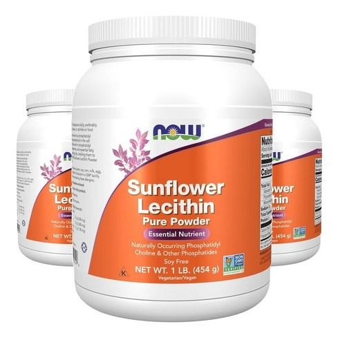 Now Foods Sunflower Lecithin Pure Powder 454g 3 แพ็ค