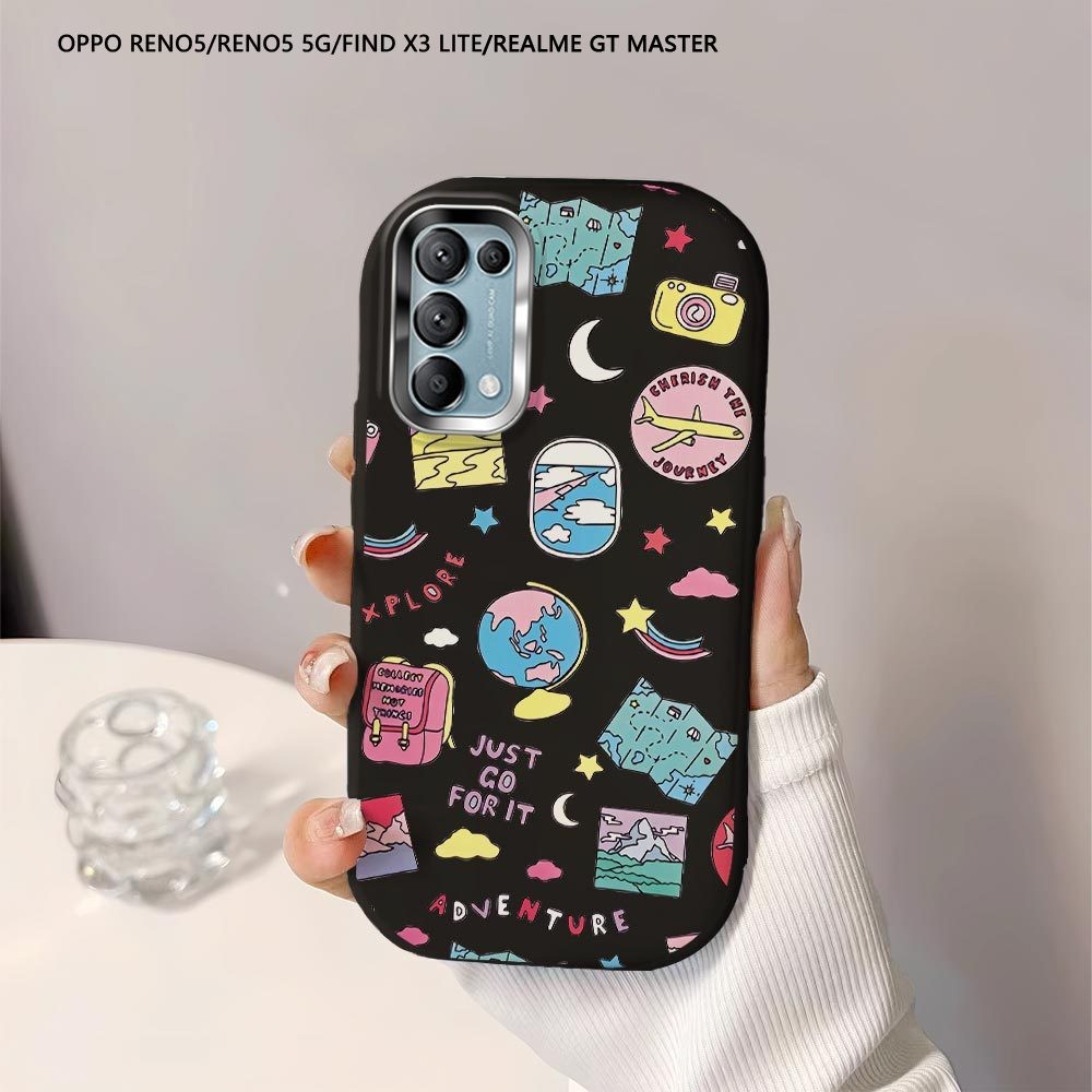 Softcase สําหรับ OPPO Reno5 Reno6 5G Reno4 Pro Reno 2Z 2F 4 5 6 Travel Notes ฝาหลังกรณี Soft Origina