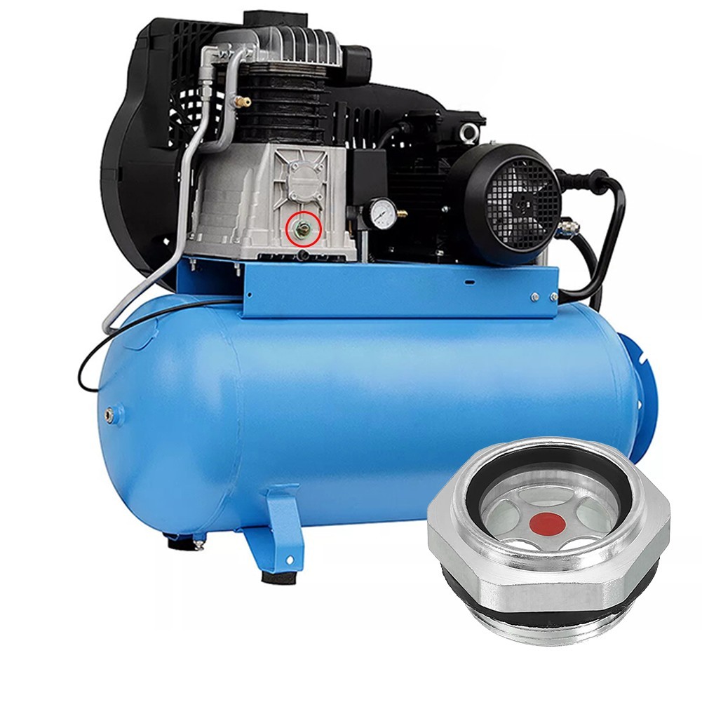 [SWHOME] กระจกสายตาน้ํามันคอมเพรสเซอร์แอร์, เกจวัดระดับน้ําน้ํามันอลูมิเนียม M27*1.5 [AUG]