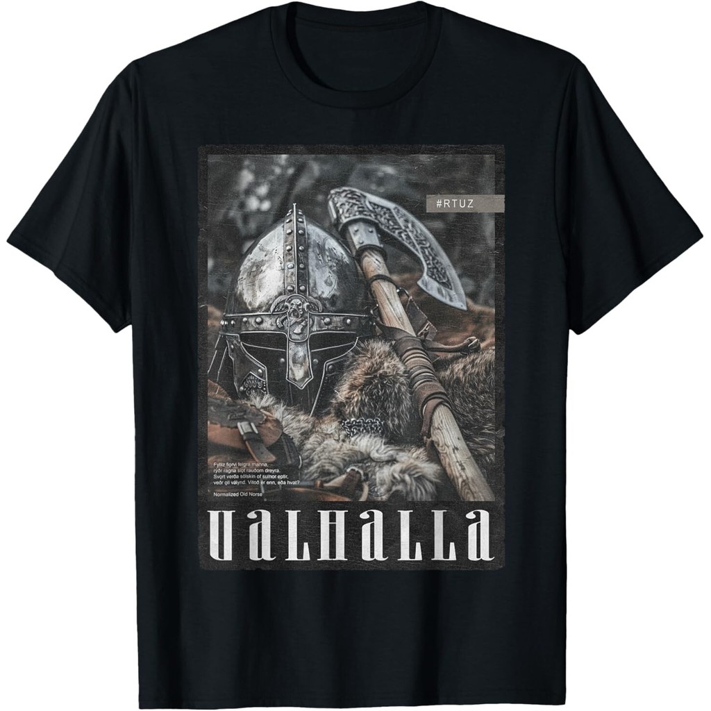Valhalla Odin Thor Runes Viking Helmet Warrior Viking T-Shirt