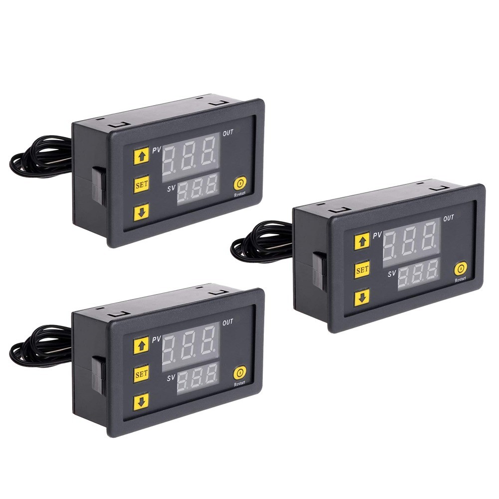 [SWHOME] 3 ชิ้น W3230 เครื่องควบคุมอุณหภูมิแบบดิจิตอล, สวิตช์อุณหภูมิเทอร์โมดิจิตอล