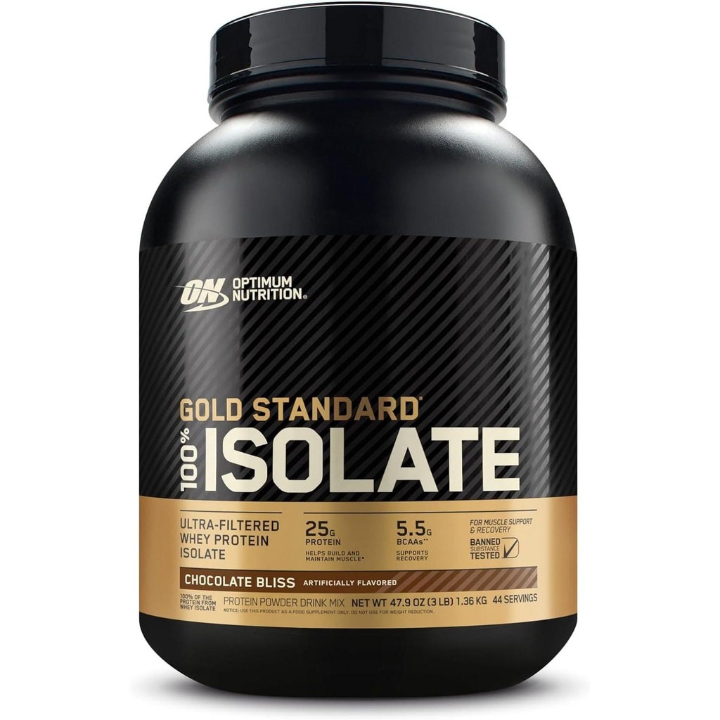 Optimum Nutrition Gold Standard 100% Isolate Whey Protein Powder Drink Mix 1.36kg  1