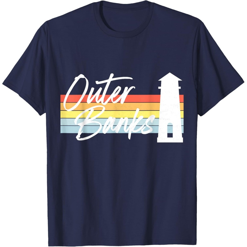 เสื้อยืดแบบ OUTER BANKS ออกแบบจากCAPE HATTERAS LIGHTHOUSE สไตล์.obx