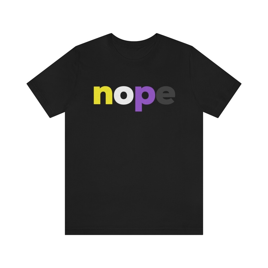 2025 Non Binary Funny Nope Lgbt T Lgbtq Discreet Nonbinary Flag