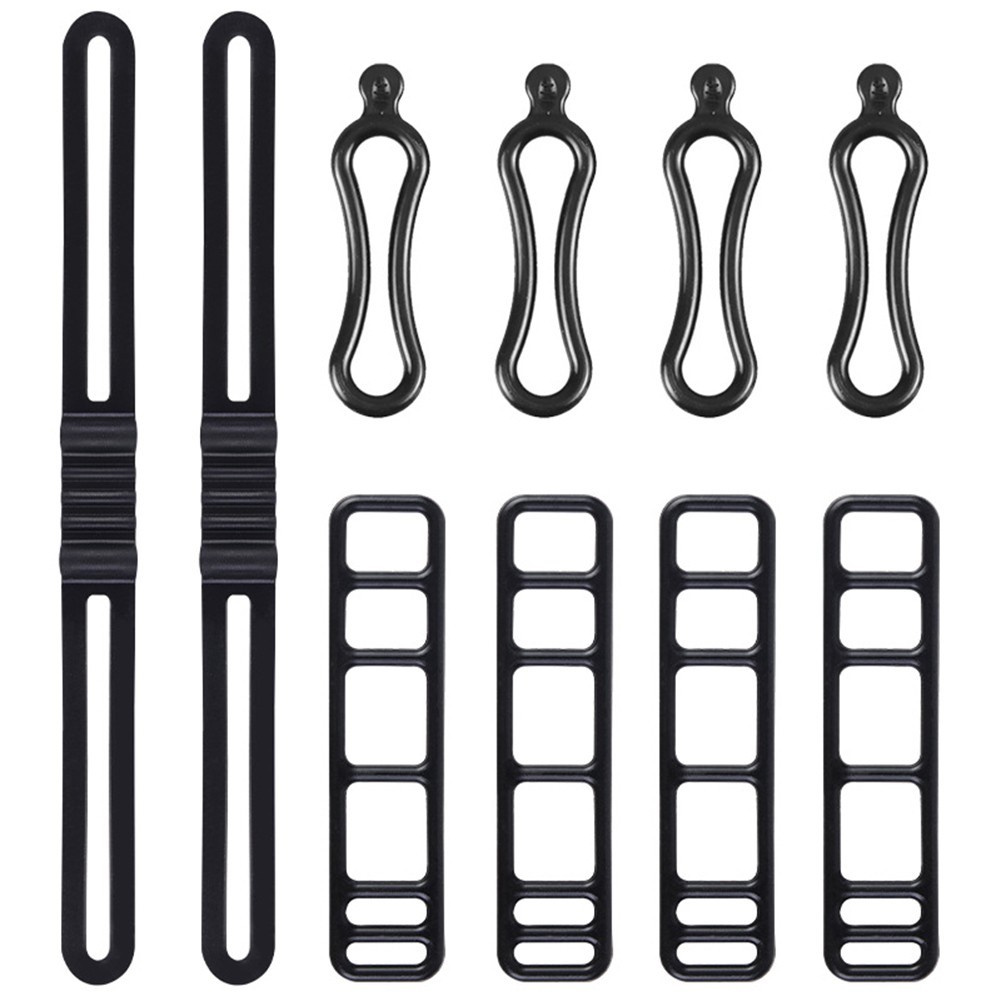 10x Bike Silicone Mount Band สำหรับติดตั้งไฟหน้าและไฟหลังของจักรยาน LK