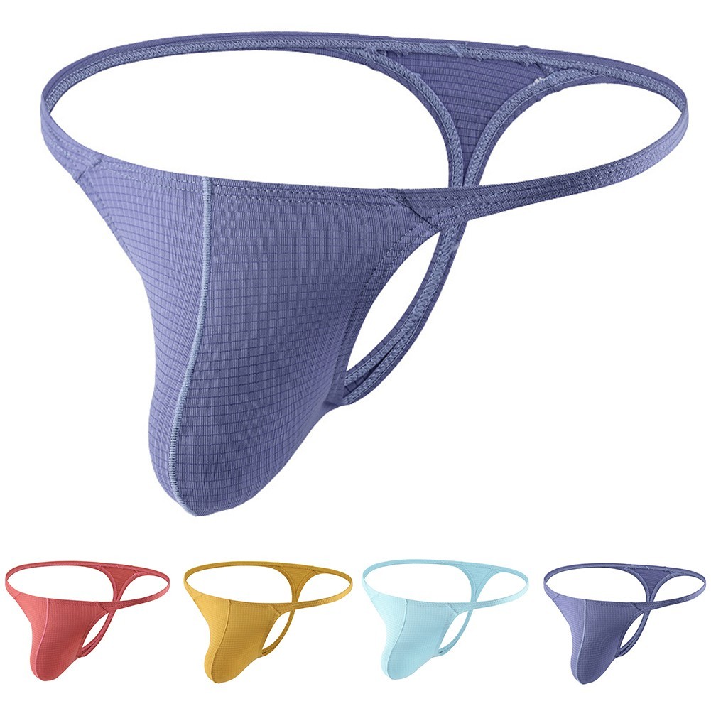 [BETL] Mens Thongs Briefs Low Waist Bulge Pouch Elastic G-string ชุดชั้นในกางเกง - รูปที่ 2