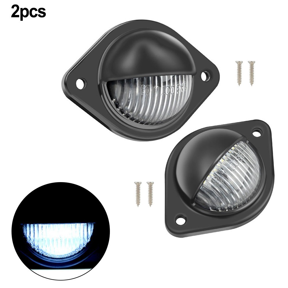 SUNYLF HOTReady Stock 2PCS ป้ายทะเบียนแท็กสําหรับโคมไฟ SMD สําหรับรถบรรทุก SUV Trailer Van 3LED