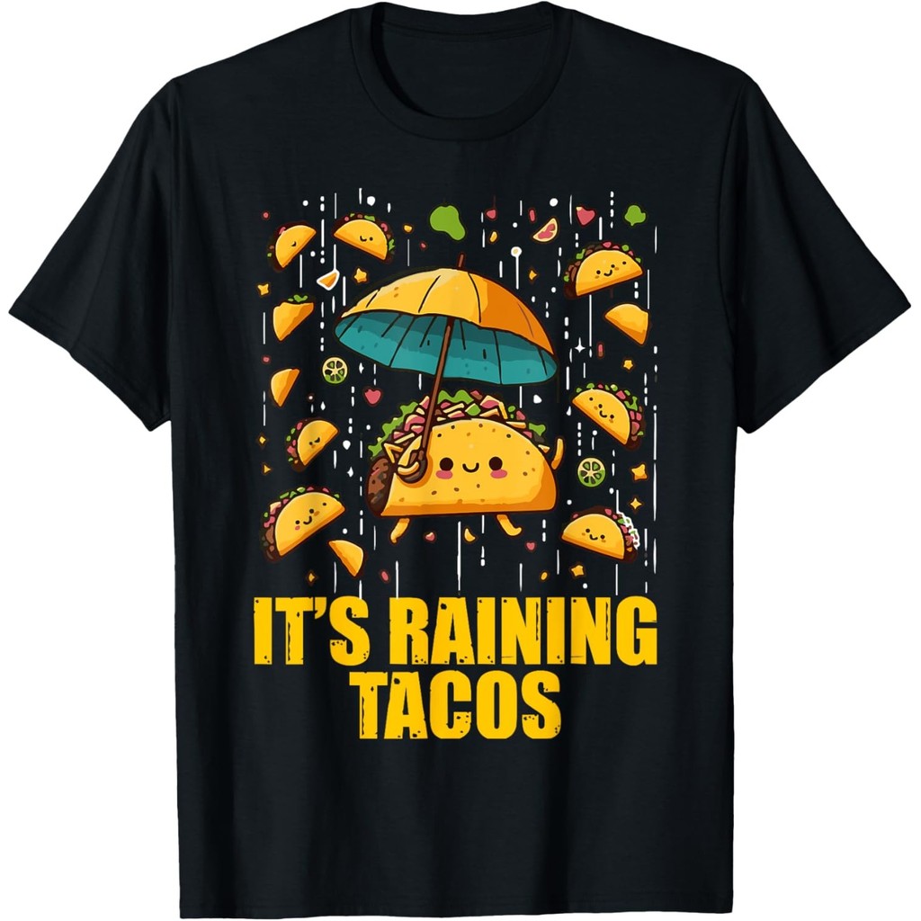 เสื้อยืดเด็กชาย It's Raining Tacos สไตล์ตลกสำหรับคนรัก_tacos