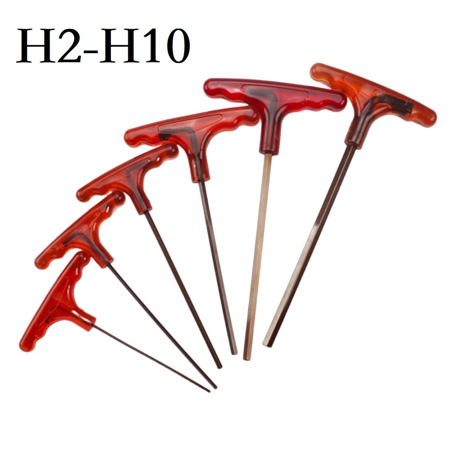 [สินค้าใหม่-QC] ประแจหกเหลี่ยมด้านใน T-type โรงสีโลหะผสมเหล็ก 2-10 มม. Spanner Hand Tool Nut driver❀