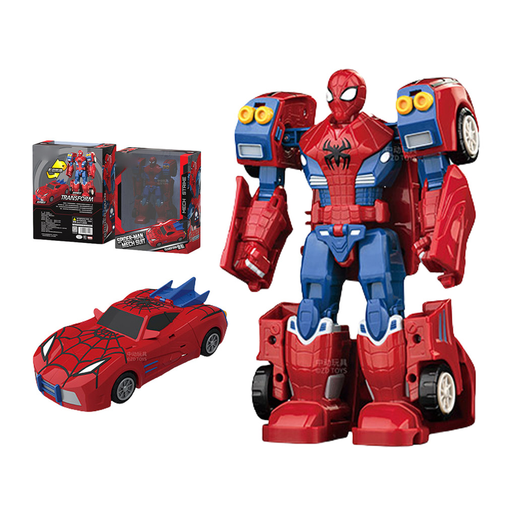 HIPLAY ZD ของเล่น The Avengers Spider-Man โมเดลรถแปลงร่างได้