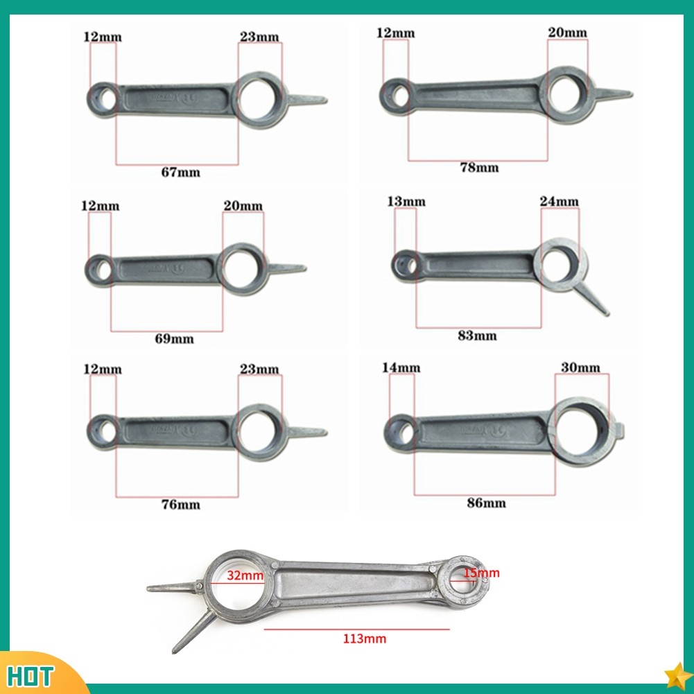 JY 1Pc Air Compressor Connecting Rod Silver Tone Aluminium Alloy สําหรับเครื่องอัดอากาศ