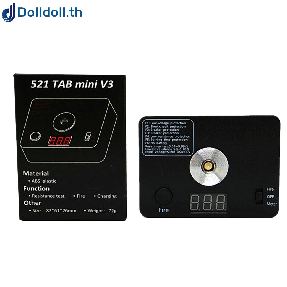 <DOLLDOLL> 521 Tab Mini Coil Burn Measuring Build Platform V3 Ohm Resistance Tester