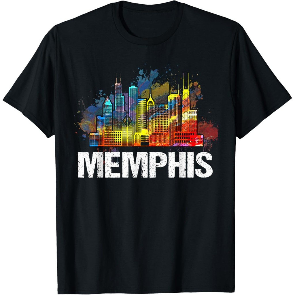 เสื้อยืด Vintage Retro Memphis Tennessee Skyline