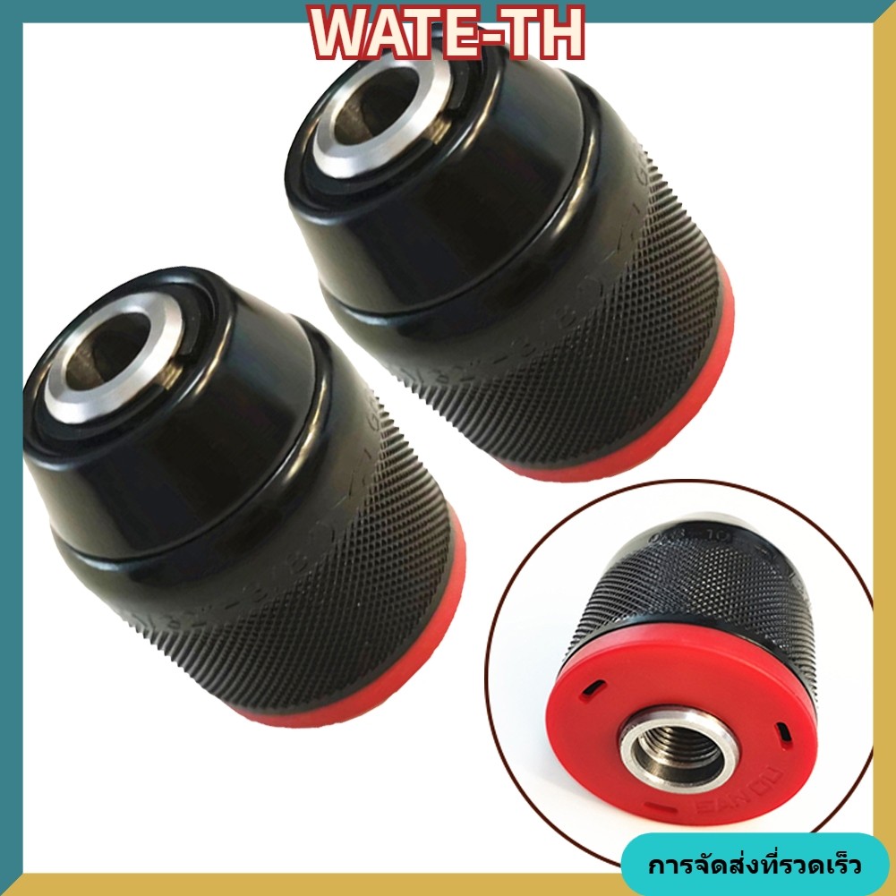 10 มม.โลหะเกรดอุตสาหกรรมแหวนสีแดง 3/8-24UNF，1/2-20UNF Ratchet Self-Locking Chuck ไฟฉายเจาะหลวมลิเธียมสว่านไฟฟ้า