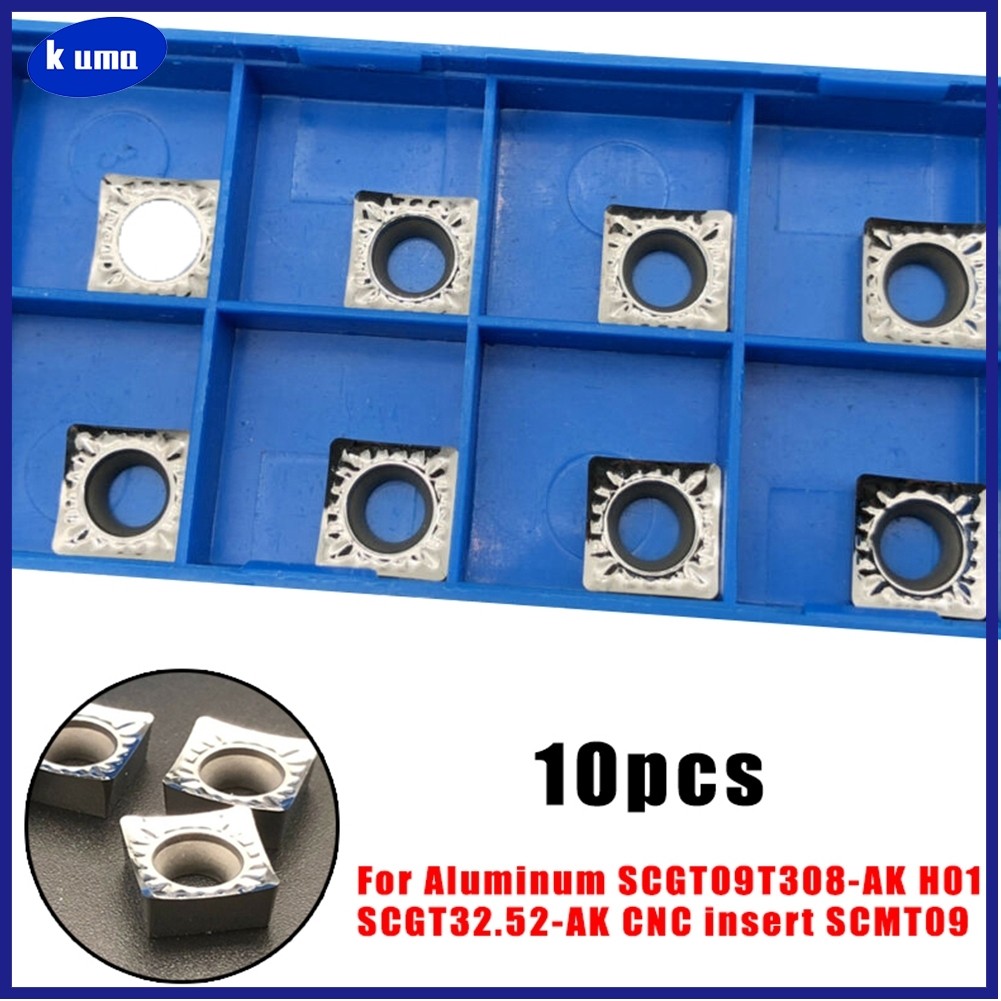 XK 10 ชิ้นสําหรับอลูมิเนียม SCGT09T308-AK H01 SCGT
