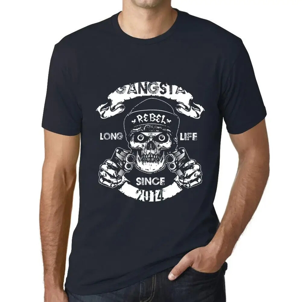 Mens Graphic T-Shirt Gangster And Rebel Long Life ตั้งแต่ปี 2014 - Long Life