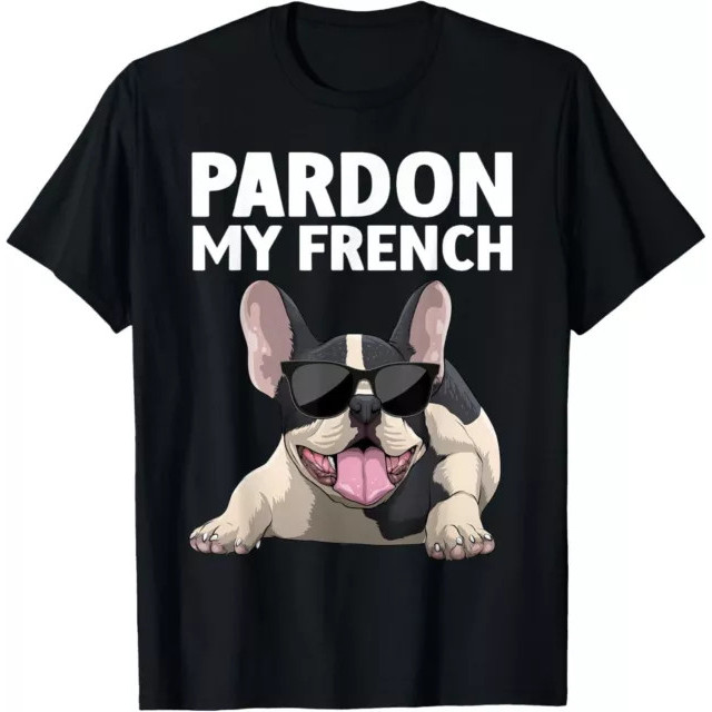 French Bulldog Art สําหรับผู้ชาย Frenchie French Bulldog เสื้อยืดผ้าฝ้าย 100% Man