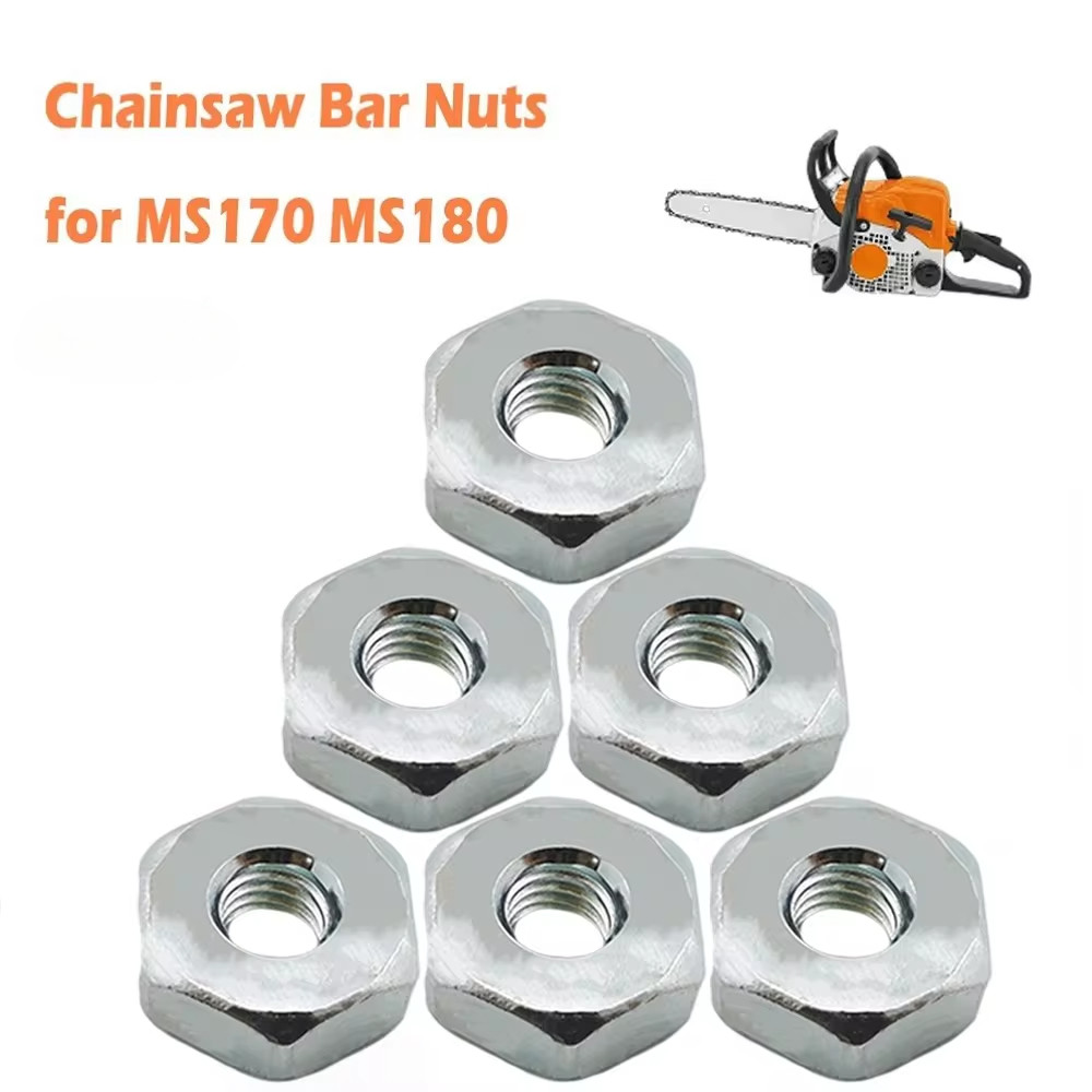 6pcs M8 สกรู Nut สําหรับ MS170 MS180 MS211 MS231 MS251 MS271 MS291 MS362 MS382 MS461 MS661 Chainsaw 