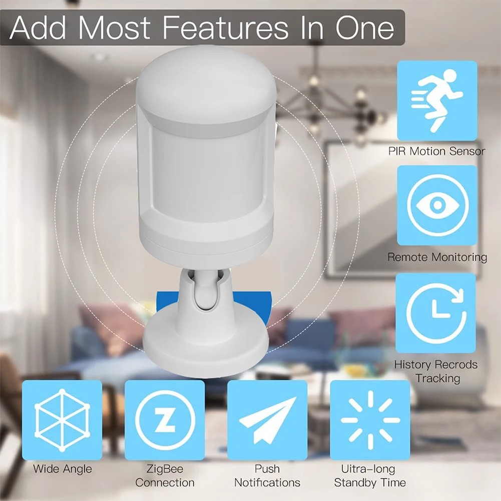[Q-SMARTCHOICE] สําหรับ Tuya สมาร์ทสําหรับ ZigBee 3.0 แบตเตอรี่ PIR Motion Sensor เครื่องตรวจจับ 5-7