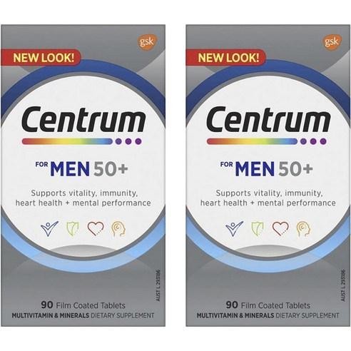 Centrum for Men 50+ Multivitamin Tablets, 90 Counts 2 ขวด