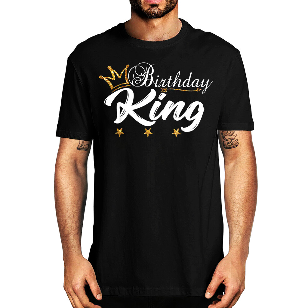 วันเกิด King Gold Crown สําหรับและผู้ชายเสื้อยืด