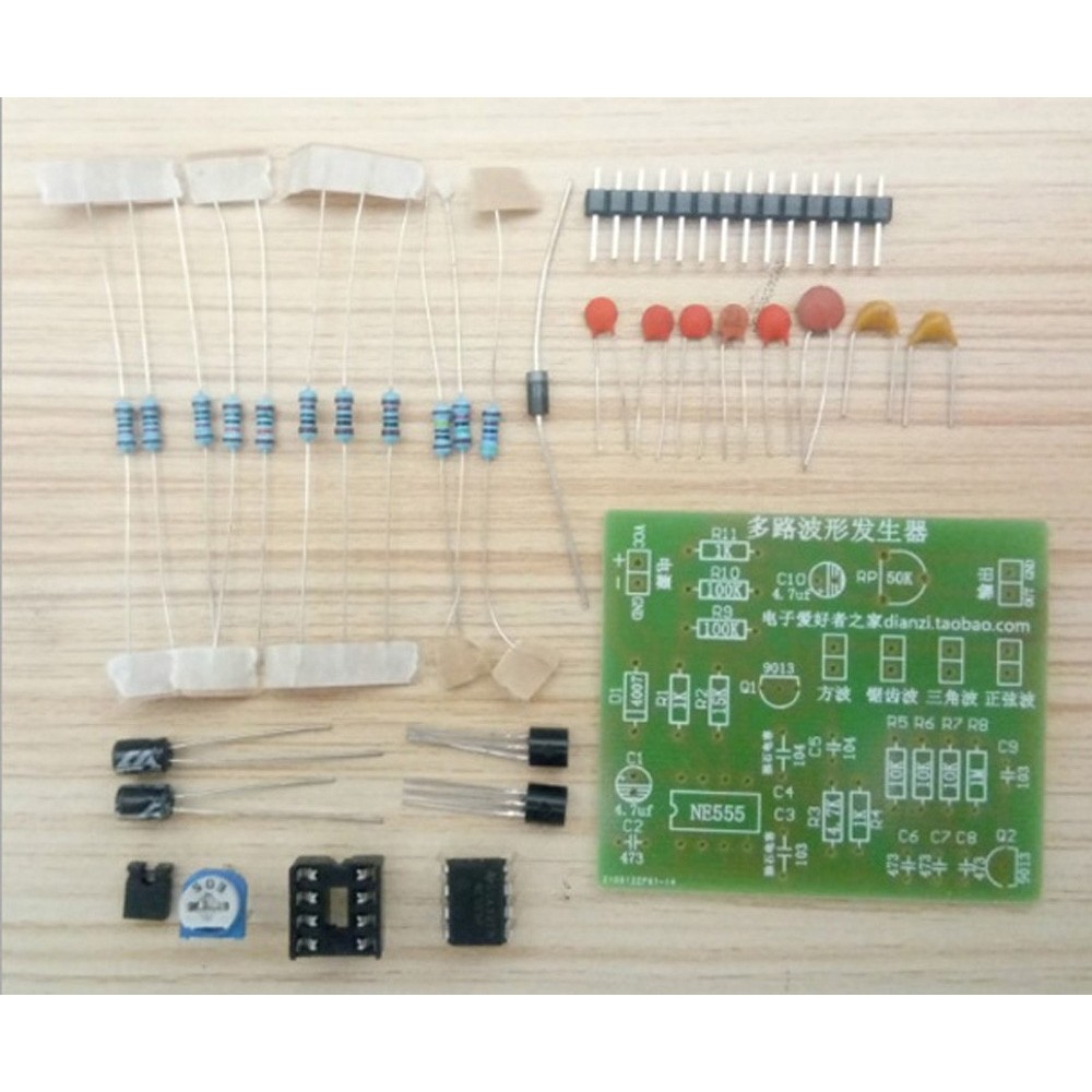 [MB HOT] NE555 Multi-Channel Waveform Generator Module Sine Triangle Square Wave DIY Kits