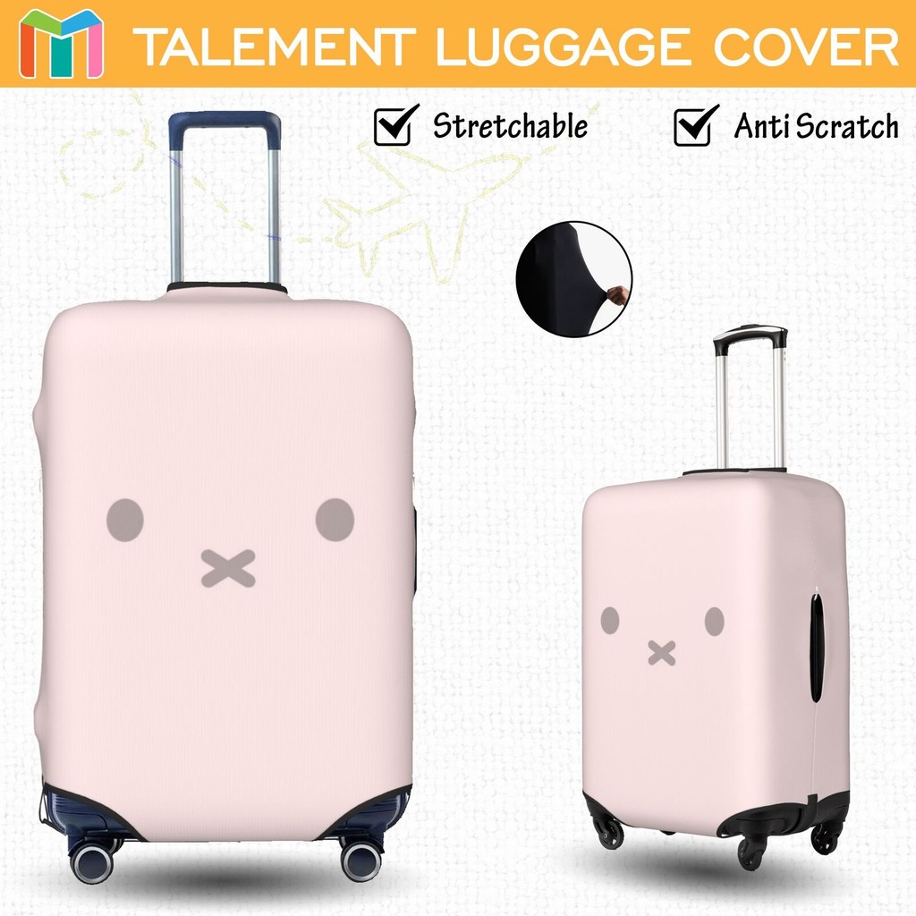 Miffy ผ้าคลุมกระเป๋าเดินทาง ผ้าสแปนเด็กซ์ แบบยืดหยุ่น ยืดหยุ่น Luggage Cover 18 20 22 24 26 28 30 32 นิ้ว DD63