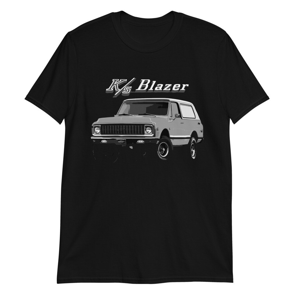 เสื้อยืดแขนสั้น ออกแบบจาก American Classic Truck 1972 Chevy Blazer K5 สำหรับทุกเพศ