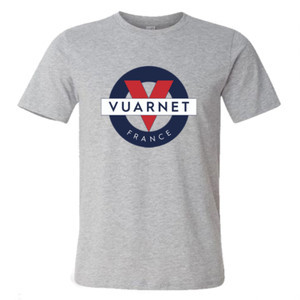 กราฟิก O-คอ สไตล์ย้อนยุค 80s 90s สีเทา จาก Vuarnet แบรนด์ฝรั่งเศส