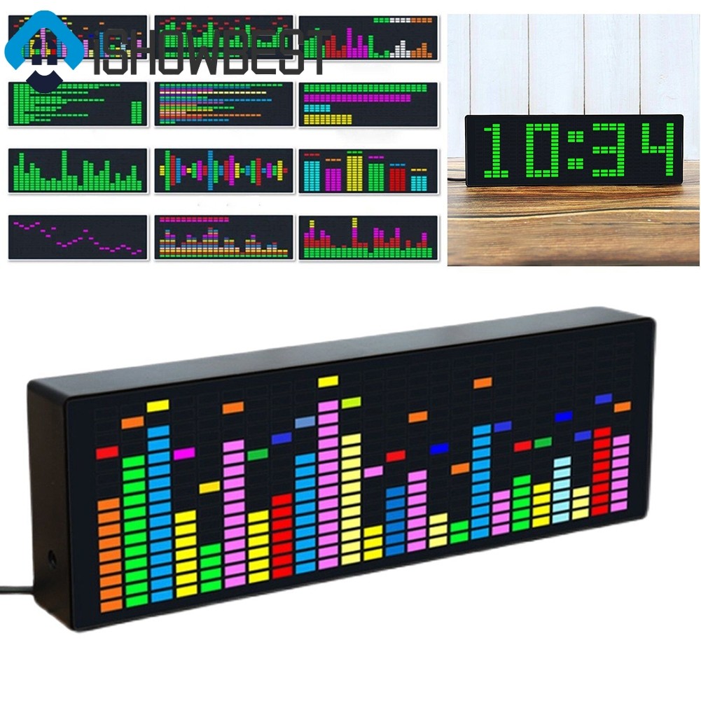 ตัวบ่งชี้สเปกตรัมของเพลง VU Meter RGB จอแสดงผลระดับเสียง Amp lifier Board