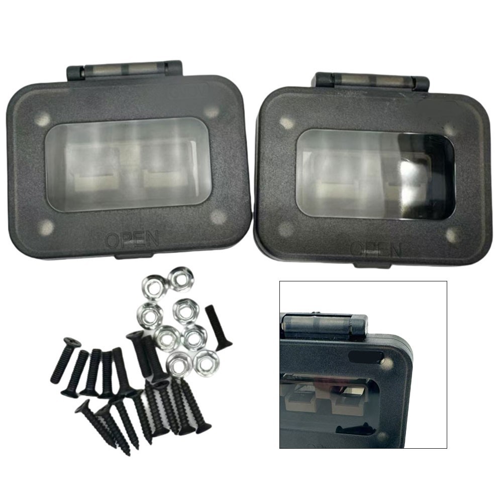 <BESTSHOPPING> 50A สําหรับ Anderson Connector แบตเตอรี่ Quick Connector Flush Mount Panel Base+Cover