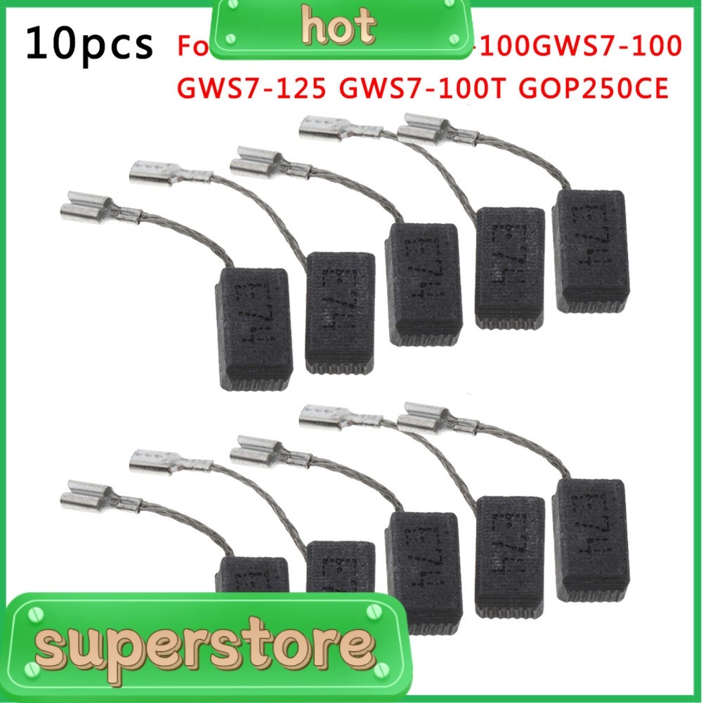 ซุปเปอร์| แปรงคาร์บอน 10 ชิ้นสําหรับ Bosch E74/GWS7-100/GWS7-100 GWS7-125 GWS7-100T GOP250CE