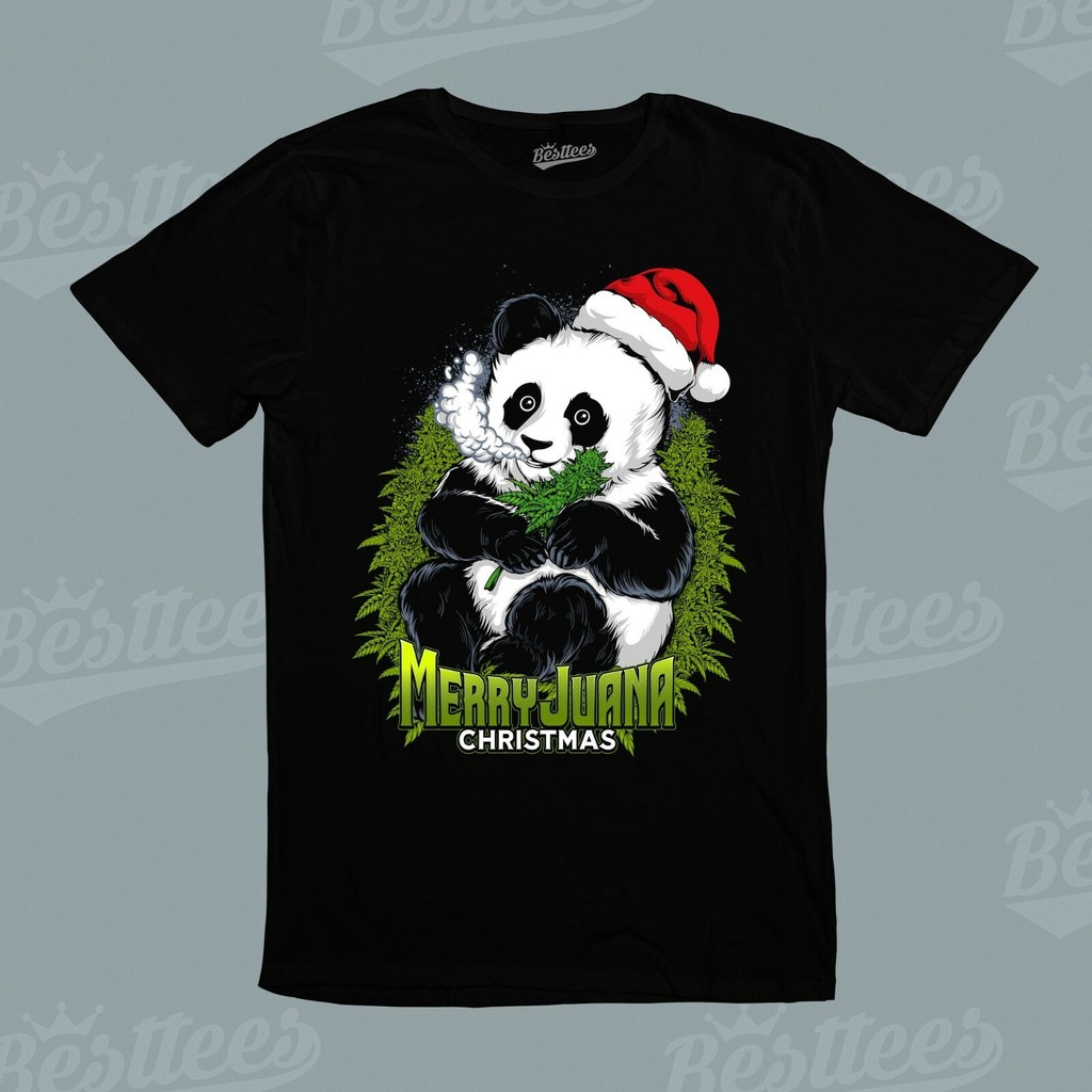 2025 ผู้ใหญ่ชายคริสต์มาส Xmas Panda Merry Juana Tshirt