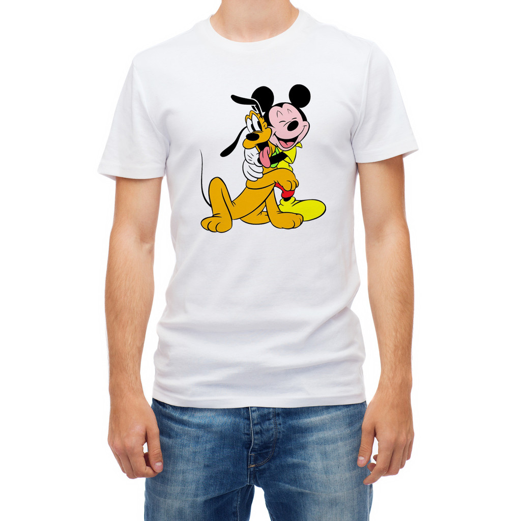 2025 Mickey Mouse Hug พลูโต ไวท์ เมน T K269
