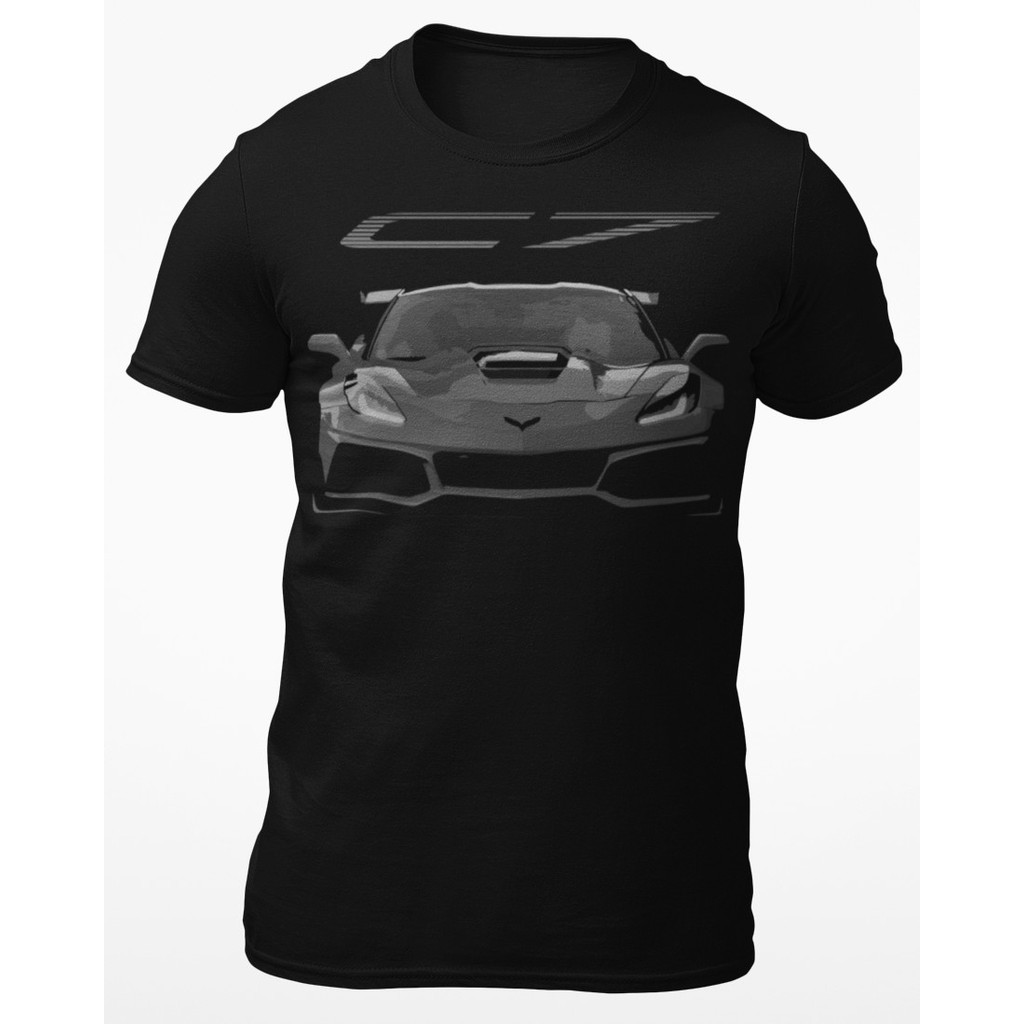 เสื้อยืดแขนสั้น Chevy Vette C7 ZR1 สำหรับทุกเพศ สไตล์ลำลอง