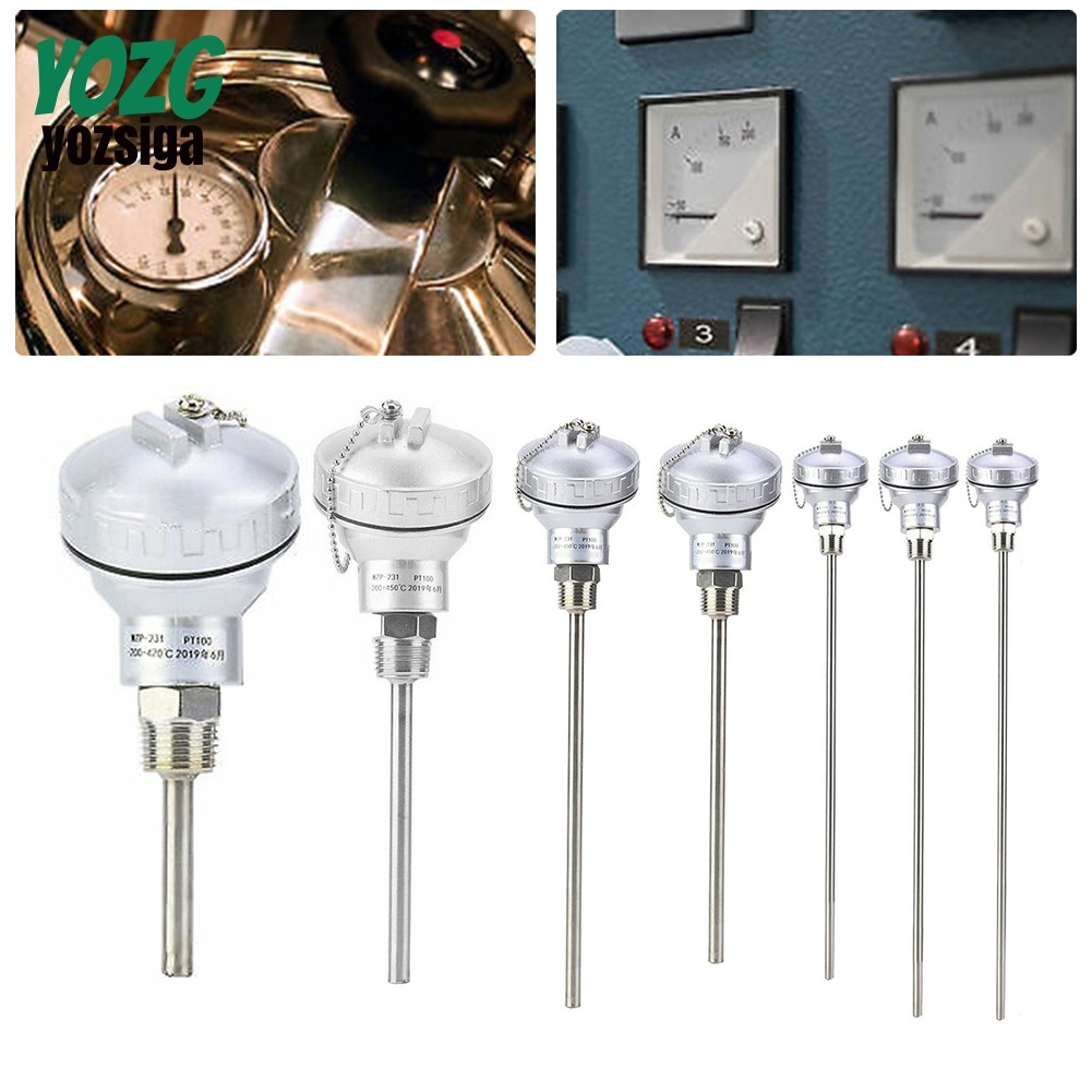 RTD PT100 Temperature Sensor Probe 1/2 "หัวขั้วเทอร์โมคัปเปิลเกลียว