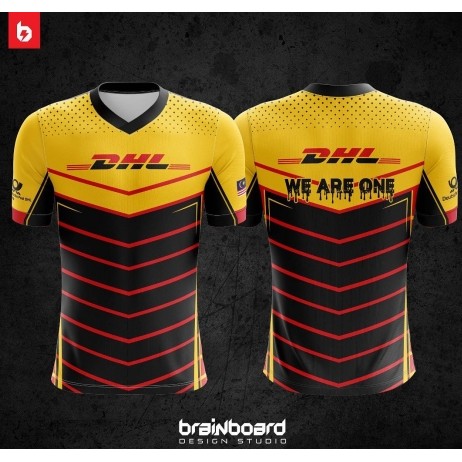 DHL Express Tshirt / Baju Microfiber Jersi / Jersey Sublimation / Tshirt Jersey