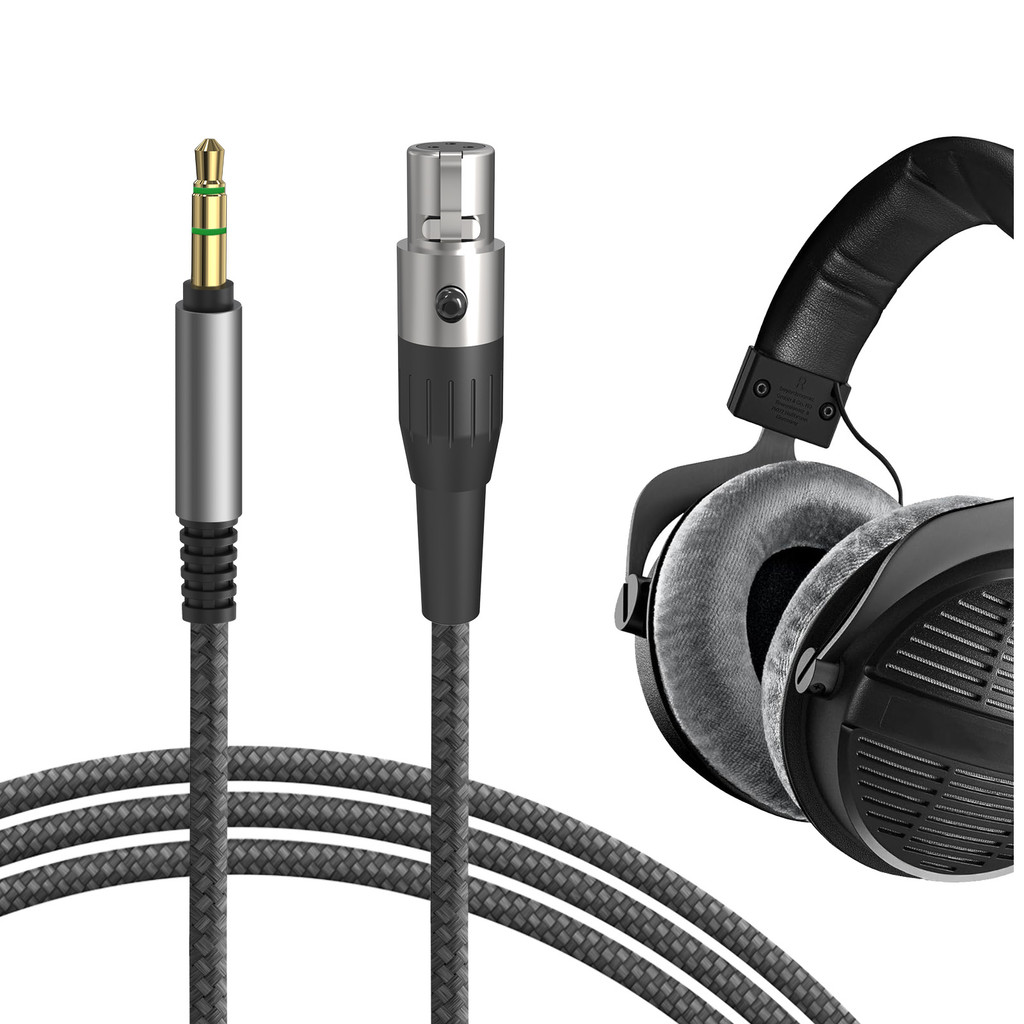 Geekria สายสัญญาณเสียงใช้งานร่วมกับ Beyerdynamic DT900 PRO X, DT770 PRO X LE หูฟัง, 3.5 มม.ถักไนลอนส