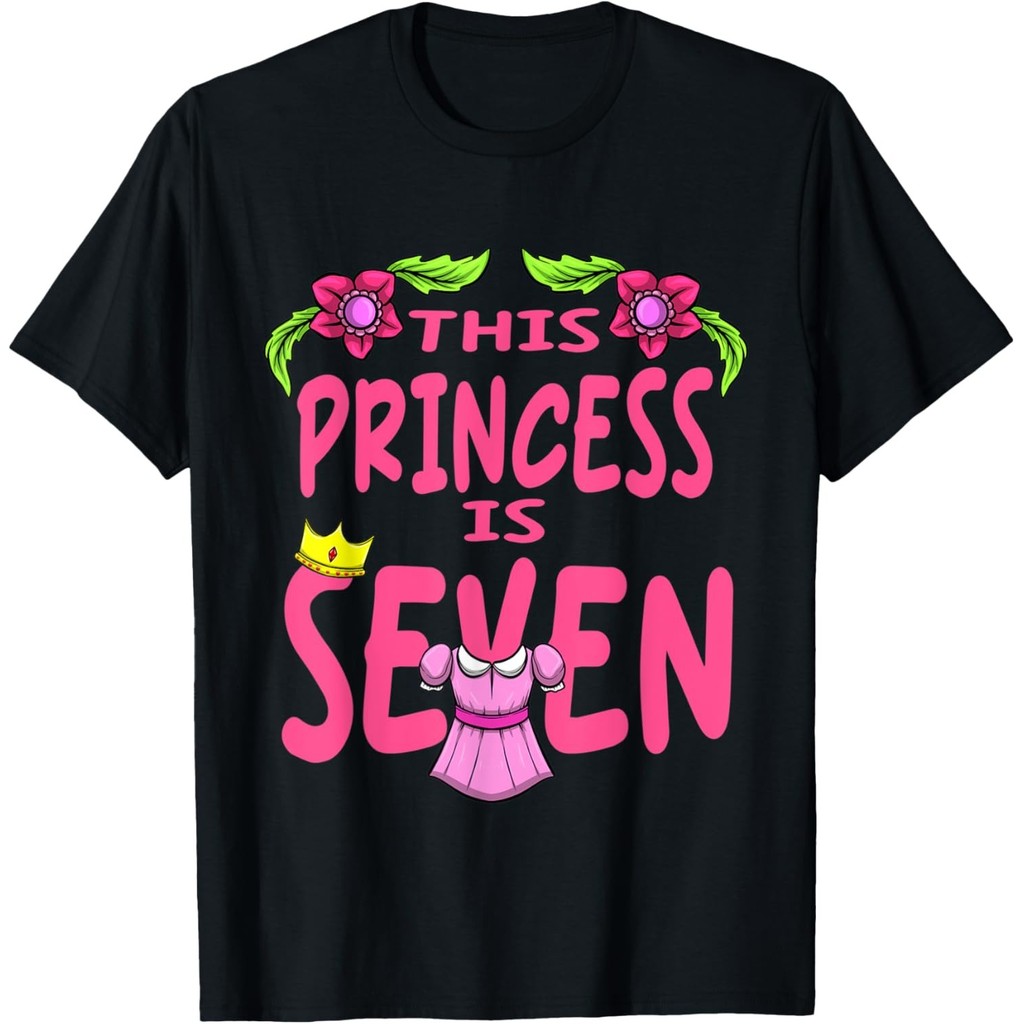 Princess Birthday For S 7 Years Birthday Crown T-Shirt Mans