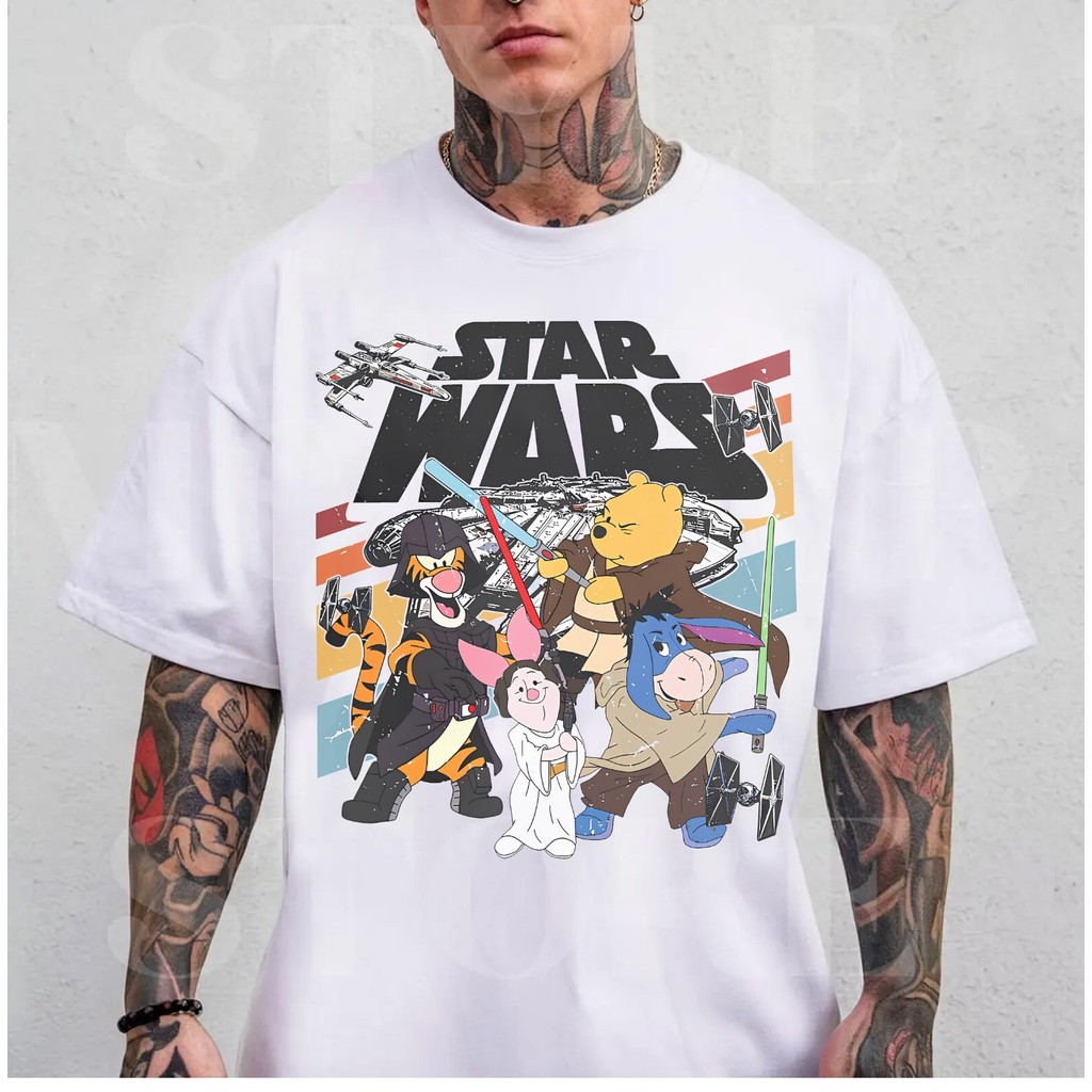 Star Wars Day Funny Winnie The Pooh Costume Star Wars Unisex Adult Tee 23332