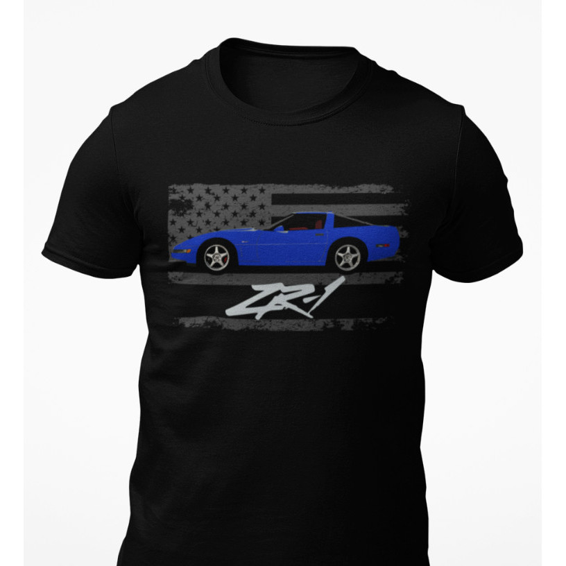 Admiral Blue 1994 Chevy Vette C4 Zr-1 เสื้อแขนสั้น Casual Streetwear เสื้อยืด Unisex