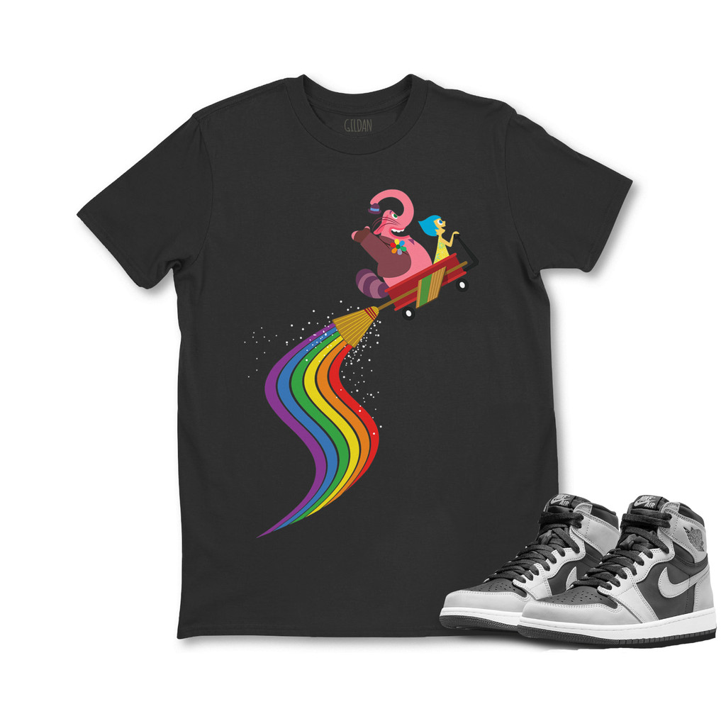 เสื้อยืดผู้ใหญ่ Disney Inside Out Bing Bong และ Joy Rainbow