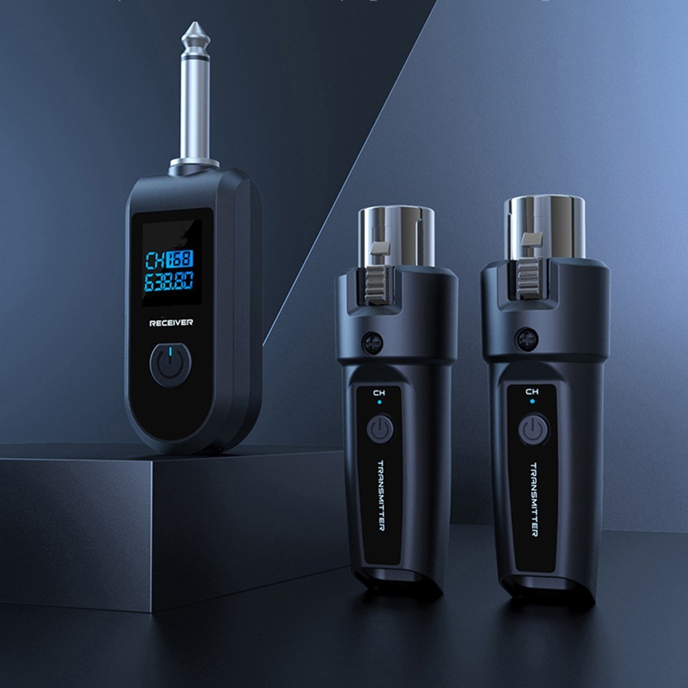 Big Wireless กีต้าร์ UHF XLR Adapter Transmitter Receiver ชุดไมค์สําหรับเครื่องผสมเสียงไมโครโฟน