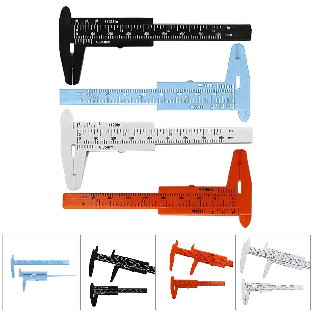 WATE Fast80 มม.มินิพลาสติกเลื่อน Vernier Caliper Gauge เครื่องมือวัดไม้บรรทัดไมโครมิเตอร์ - รูปที่ 2